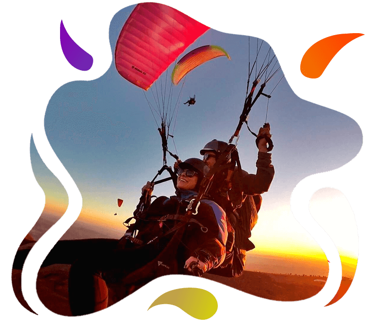 Experiência Voo Duplo de Parapente e Voo Duplo de Asa Delta